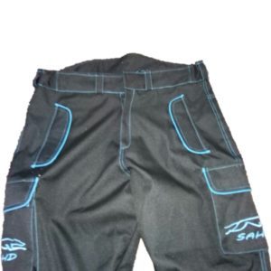 Treningsbukse med beltelås sort/turkis