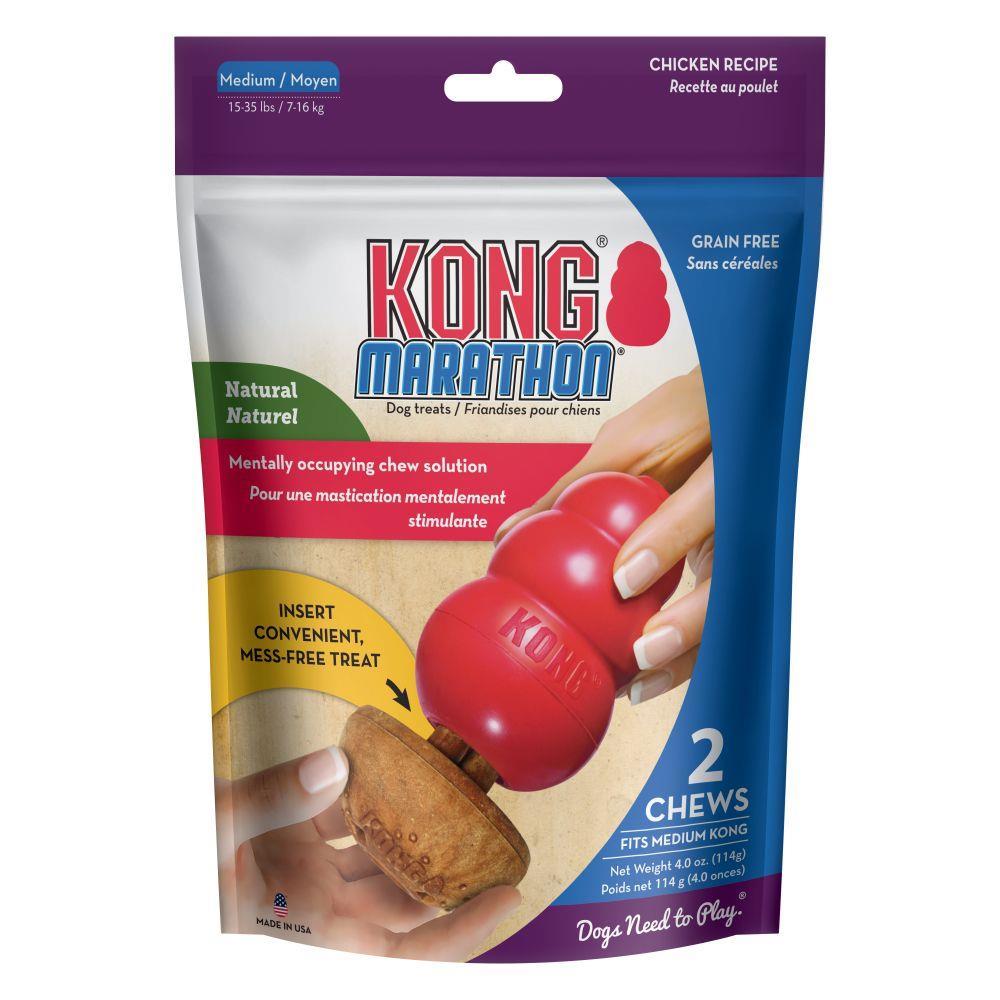 KONG Marathon Chews Dog Treat fyll til leke Kylling, 2-pakk - Bilde 10