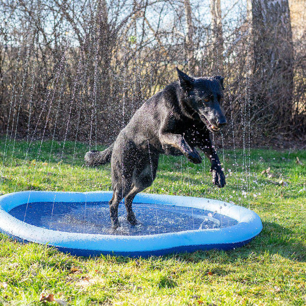 Fontenematte Dog Splash pool blå
