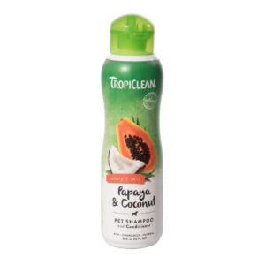 Tropiclean Papaya og coconut 2i1 shampoo 355ml