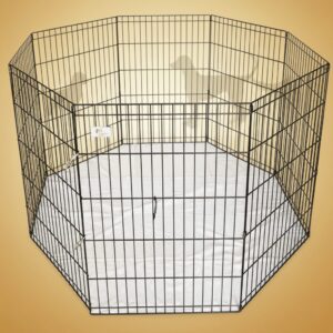 Innhegning/valpegrind 60X76cm 8 seksjoner svart