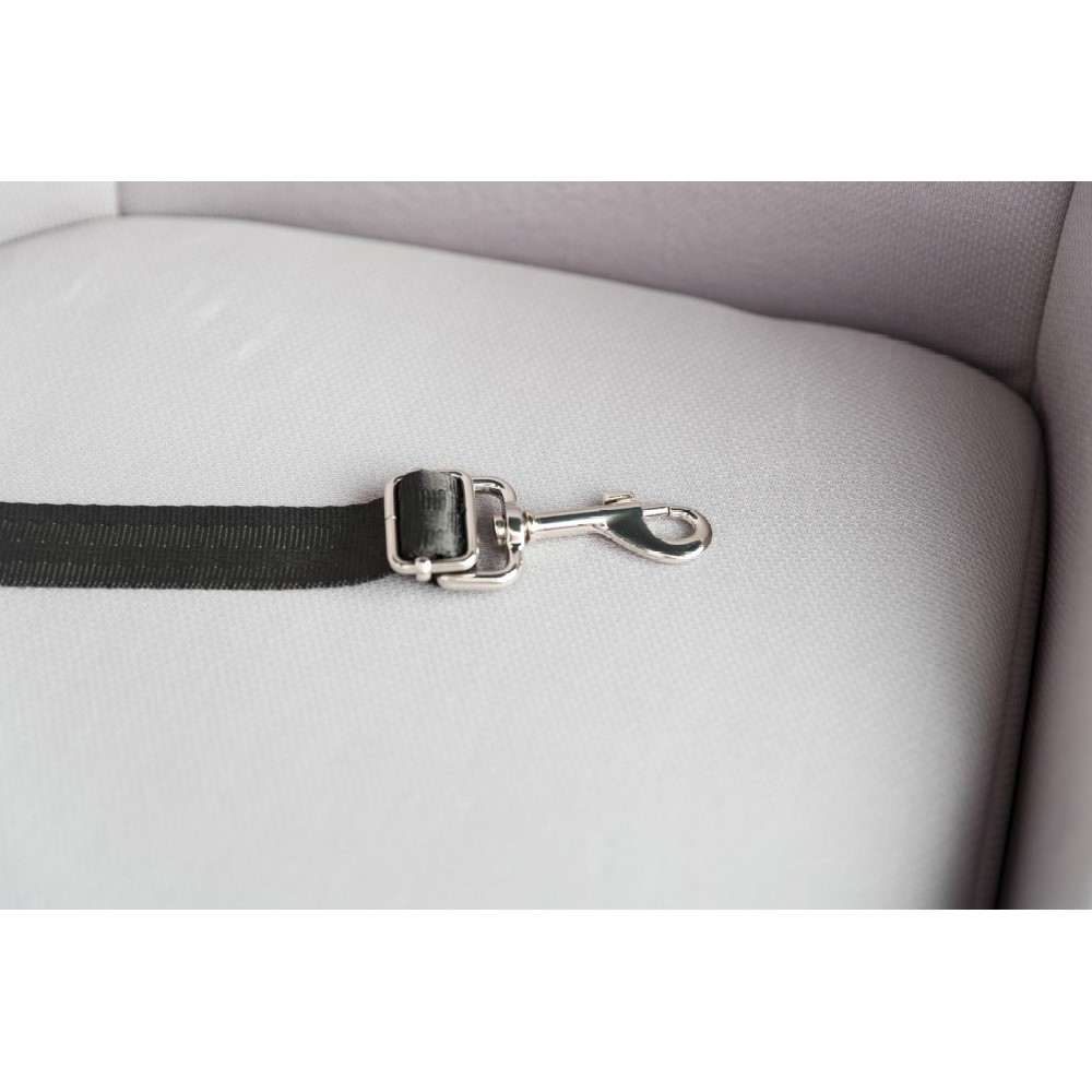 Bilsete til små hunder 41×39×42 cm, sort/grå