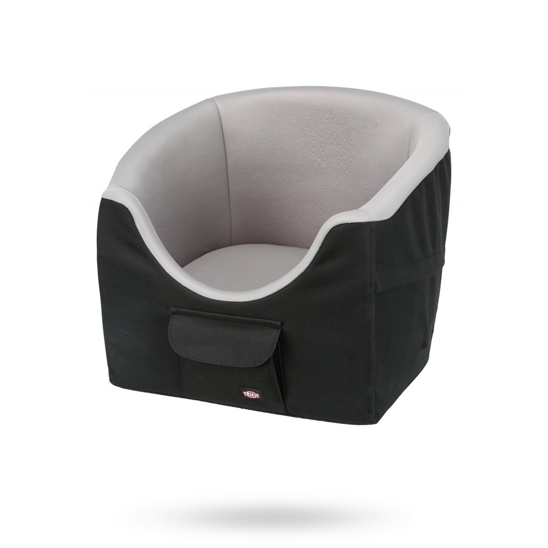 Bilsete til små hunder 41×39×42 cm, sort/grå