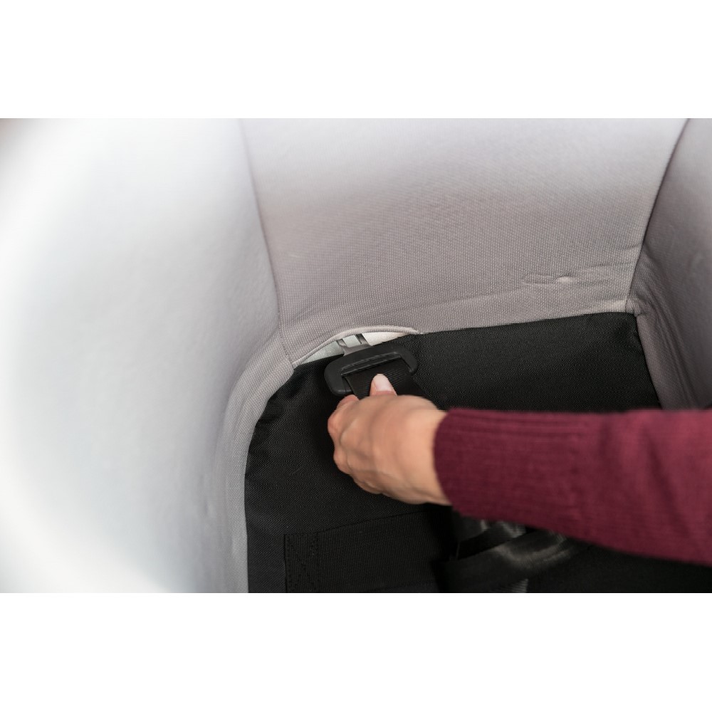 Bilsete til små hunder 41×39×42 cm, sort/grå