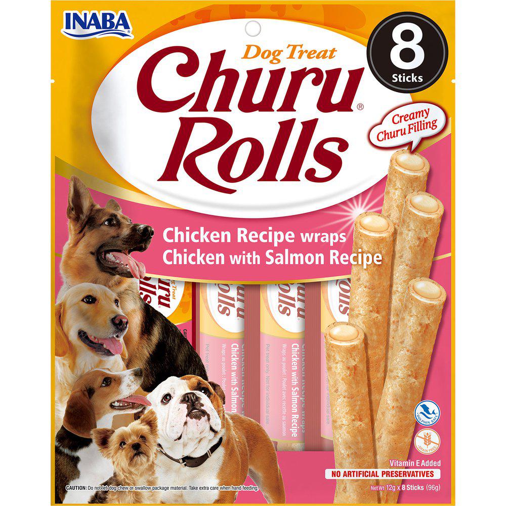 Inaba Churu snacks rull hund Kylling med laks 8stk