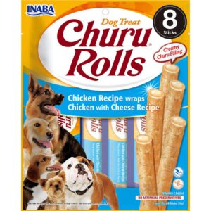 Inaba Churu snacks rull hund Kylling og ost 8stk