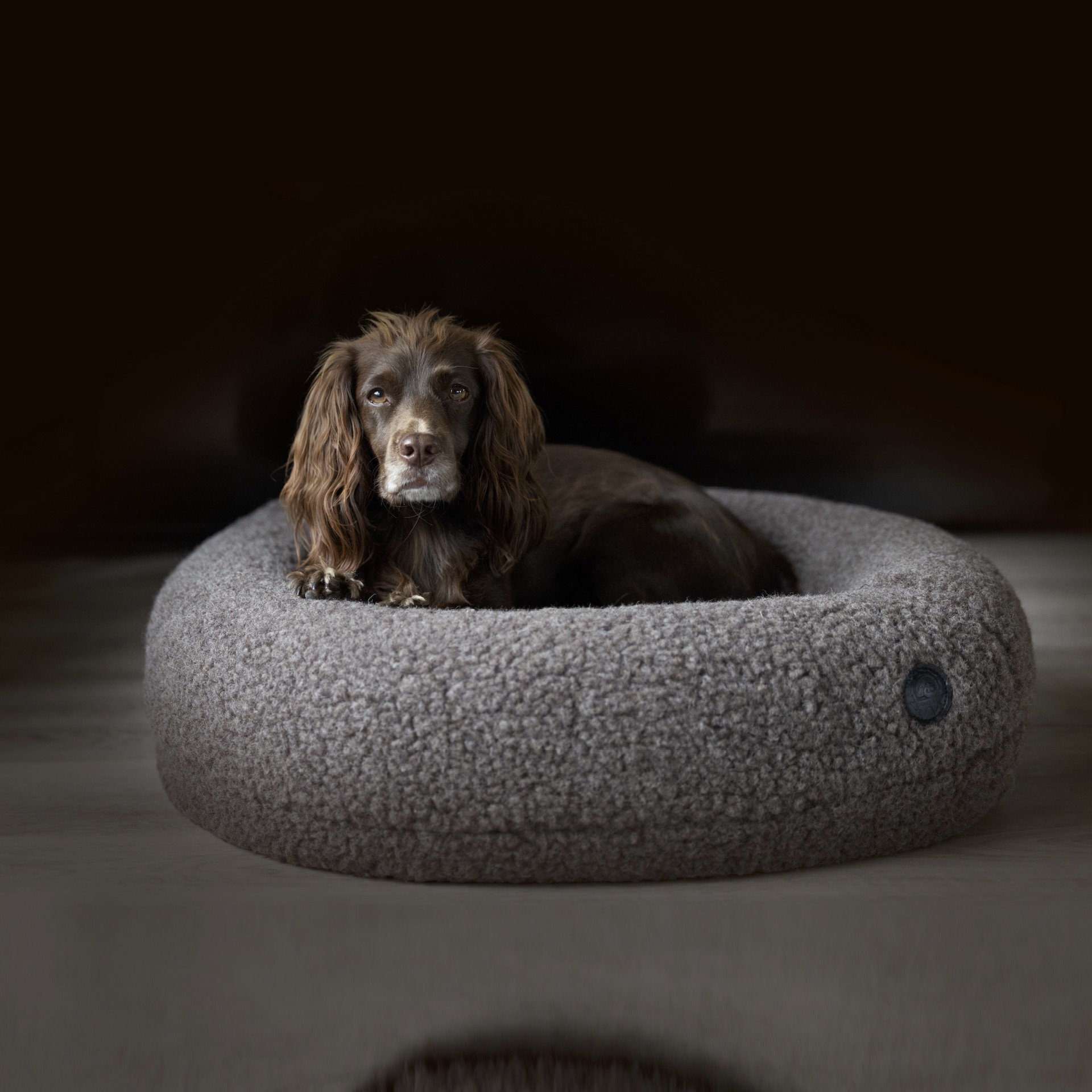 Canelana rund hundeseng i 100% ull